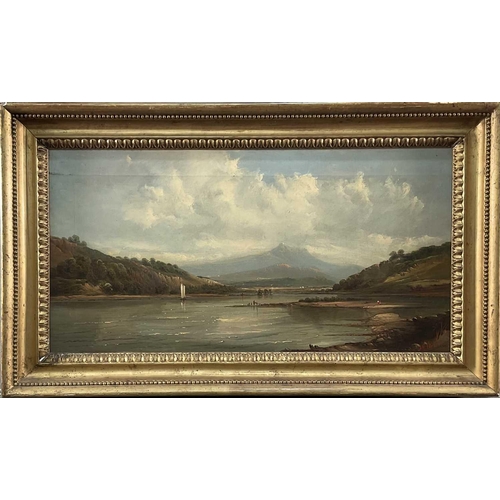 1204 - Alfred H Vickers (1853-1907); River Landscape, signed to lower right hand corner, framed 30 x 59cm.Q... 