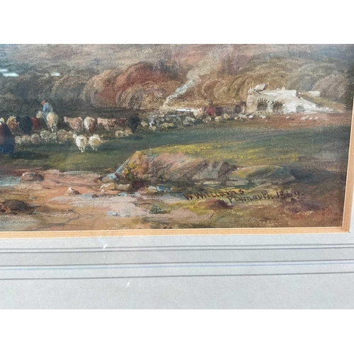 1207 - William Williams of Plymouth (1808– 1895); rural landscapes, two watercolours, both signed, framed a... 