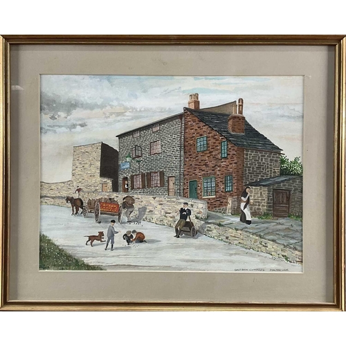 1217 - Terry Gorman (b.1935), ' Fitzalan Square, c.1935' & 'Salt Box Cottages, Psalter Lane', signed, water... 