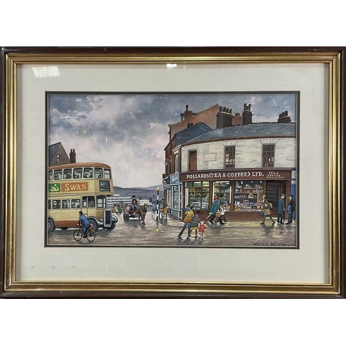 1218 - William 'Bill' Kirby (British, 1934 - 2019), four northern scene watercolours, 'Mill View Riding Sch... 