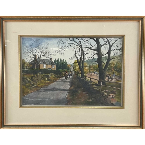 1218 - William 'Bill' Kirby (British, 1934 - 2019), four northern scene watercolours, 'Mill View Riding Sch... 