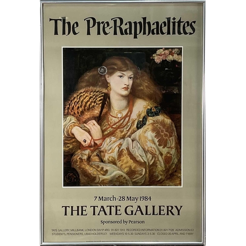 1220 - The Pre-Raphaelites, an Exhibition Poster, Tate Gallery 7 March - 28 May, 1984, framed and glazed, t... 