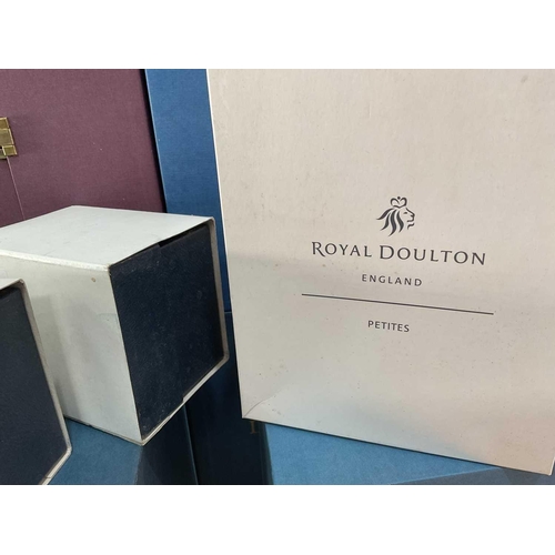 1280 - A collection of various Royal Doulton boxes and box covers in addition to a collection of Moorcroft ... 