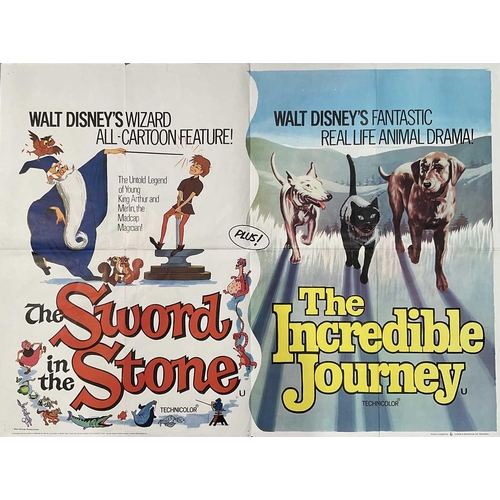 1284 - A collection of 11 vintage quad film posters comprising The Sword in the Stone, The Marselle Contrac... 