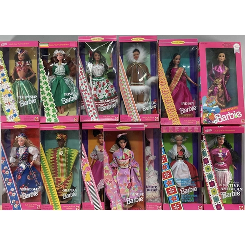 1286 - A collection of boxed vintage Barbie 'Dolls of the World' comprising Mexican, Native American, Puert... 