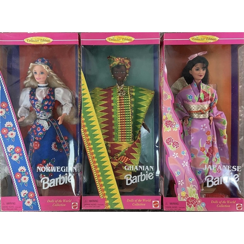 1286 - A collection of boxed vintage Barbie 'Dolls of the World' comprising Mexican, Native American, Puert... 