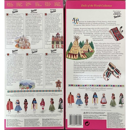 1286 - A collection of boxed vintage Barbie 'Dolls of the World' comprising Mexican, Native American, Puert... 