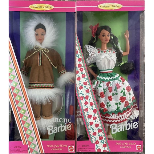 1286 - A collection of boxed vintage Barbie 'Dolls of the World' comprising Mexican, Native American, Puert... 