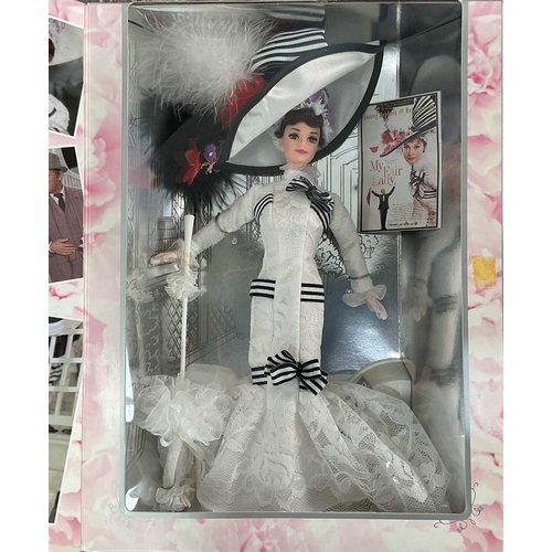 1289 - A collection of Barbie in My Fair Lady comprising five Barbie as Eliza Doolittle in differing outfit... 