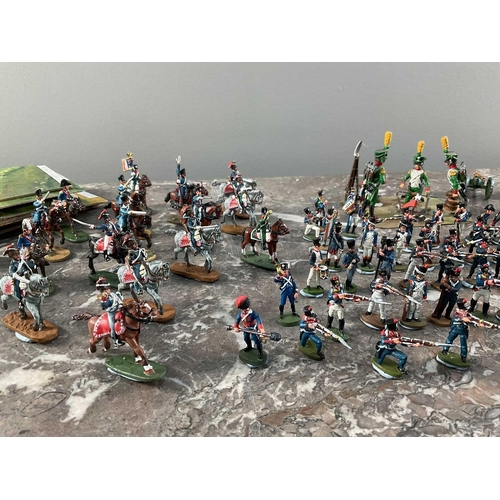 1294 - A large collection of painted lead soldiers of varying nationality, comprising infantry, cavalry and... 