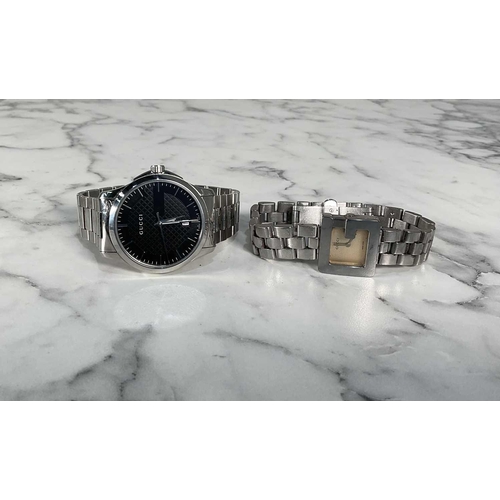 1301 - Two Gucci wristwatches comprising a mens Gucci 126.4 gents wristwatch having stainless steel braclet... 