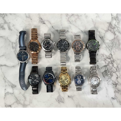 1308 - A collection of mens wristwatches including a Casio Edifice, a Citizen Ecodrive Satalite Wave GPS, a... 