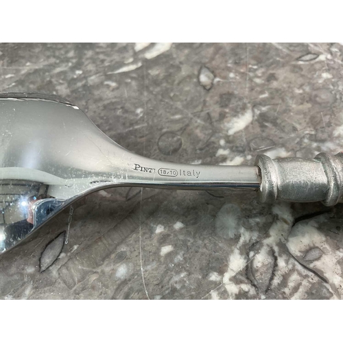 1233 - La Bottega Del Peltro; a collection of spoons of varying sized, boxes present, largest 25cm. Some co... 