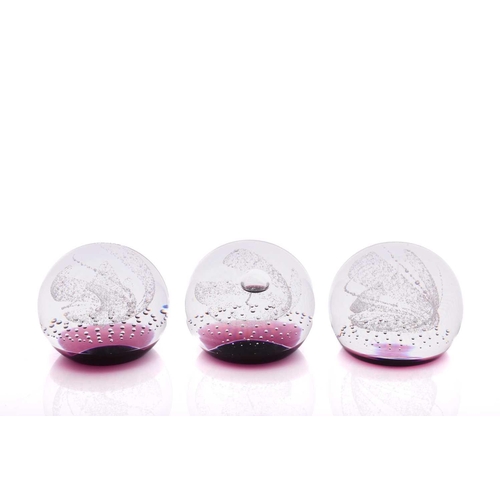 27 - A rare Colin Terris Caithness Glass 'Artists Proof' 'Faith, Hope & Charity' set, comprising three pa... 