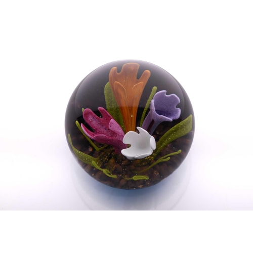 31 - Andrew Lawson Caithness Glass, a rare 'Artists Proof' 'Symphony' paperweight having central floral d... 