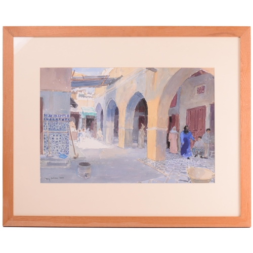 1203 - Lucy Willis (b.1954) British, ‘Arcade, Meknes’, watercolour, signed and dated 2000, 37 cm x 55.5 cm ... 