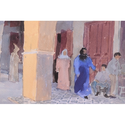 1203 - Lucy Willis (b.1954) British, ‘Arcade, Meknes’, watercolour, signed and dated 2000, 37 cm x 55.5 cm ... 