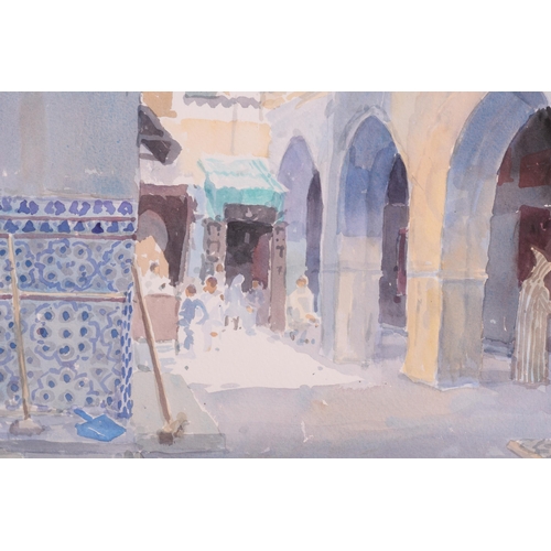 1203 - Lucy Willis (b.1954) British, ‘Arcade, Meknes’, watercolour, signed and dated 2000, 37 cm x 55.5 cm ... 