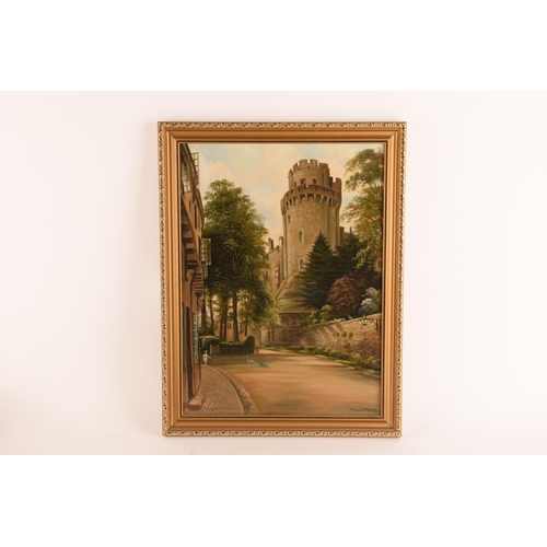 1206 - Four paintings by Willis Pryce and one by Hobson depicting scenes of Warwick Castle and the surround... 