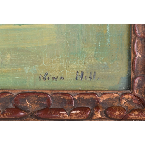 1218 - † Nina Hill (1877 - 1970), Ducks on Shamley Green, signed, oil on canvas, 51 x 76 cm, framed, frame ... 