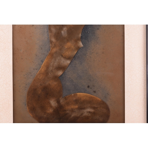 1229 - Lam Lee (20th century), pair of female nudes, prints, 58 cm x 45 cm, in heavy wood-backed frames. Ge... 