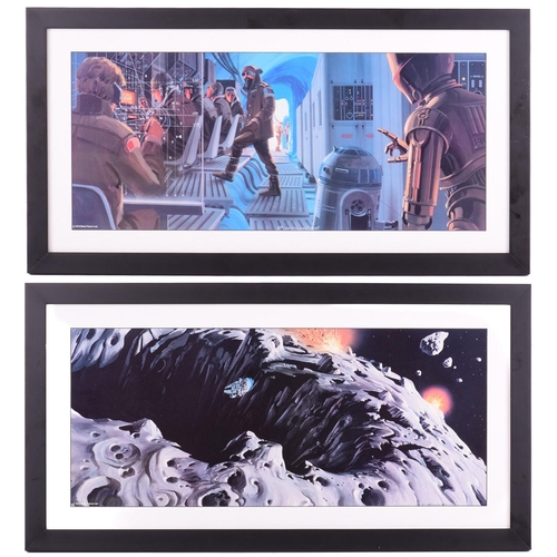 1231 - 'The Empire Strikes Back': two 1979 Black Falcon Ltd prints, after designs by Ralph McQuarrie, taken... 