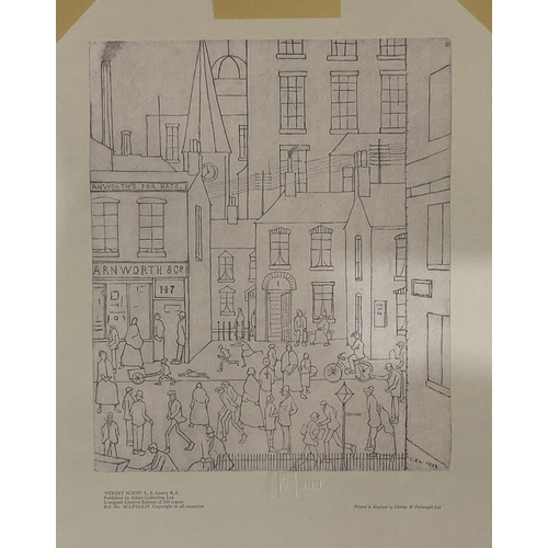 1234 - † After L.S. Lowry (1887 - 1976), Outside the Mill, limited edition print of 550, Published by Adam ... 