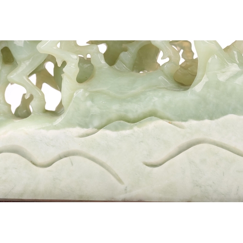 1237 - A large Chinese celadon (reconstituted) Jade carving, of 