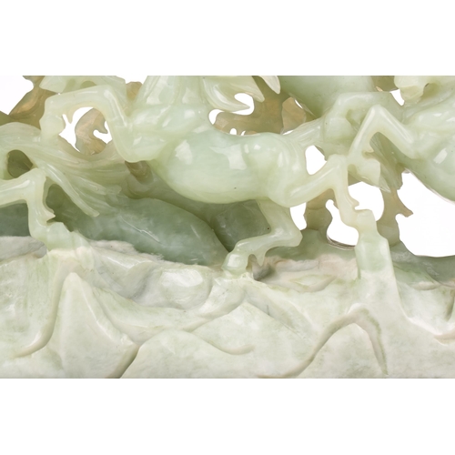 1237 - A large Chinese celadon (reconstituted) Jade carving, of 