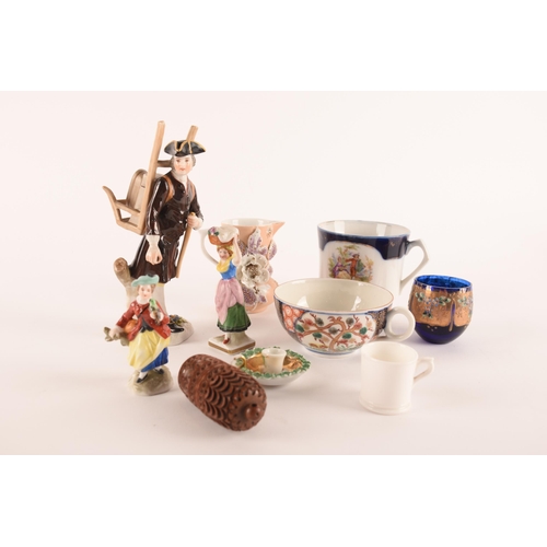 1265 - Mixed lot of ceramics including two large figures of a boy and girl and other assorted ephemera, 30 ... 