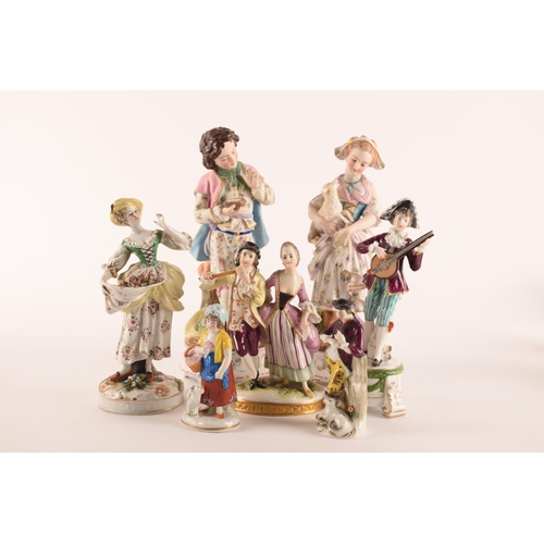 1265 - Mixed lot of ceramics including two large figures of a boy and girl and other assorted ephemera, 30 ... 