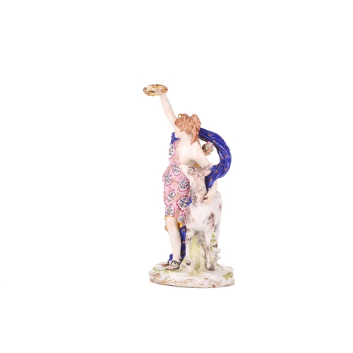 1266 - An 18th-century Derby porcelain figure of a triumphant Diana the huntress accompanied by an attentiv... 