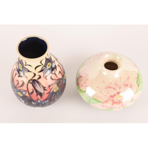 1281 - Two moorcroft vases, one with lustre glaze by Lise B moorcroft and one marked 2000