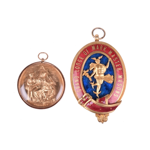 1306 - A silver gilt Masonic Charity Jewel presented to F.W. Mayes - Steward RMBI 1912, RMIB 1915, RMIG 191... 