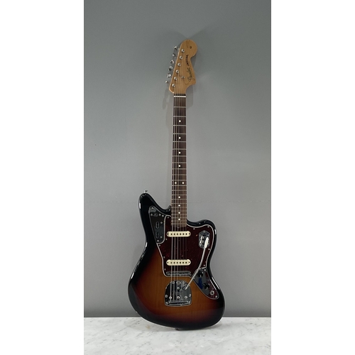 1317 - A Fender Jaguar electric guitar serial number MX15577113, being Mexican made and having three tone s... 