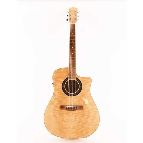 1320 - A Fender T-Bucket 400CE electric- acoustic guitar serial number CSJ11002195 having natural finish fl... 