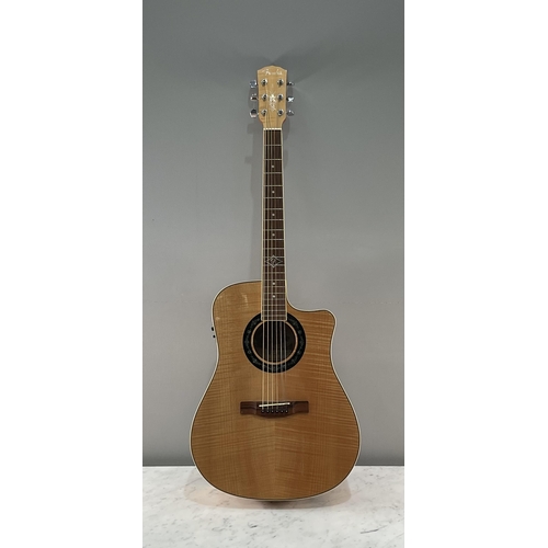 1320 - A Fender T-Bucket 400CE electric- acoustic guitar serial number CSJ11002195 having natural finish fl... 