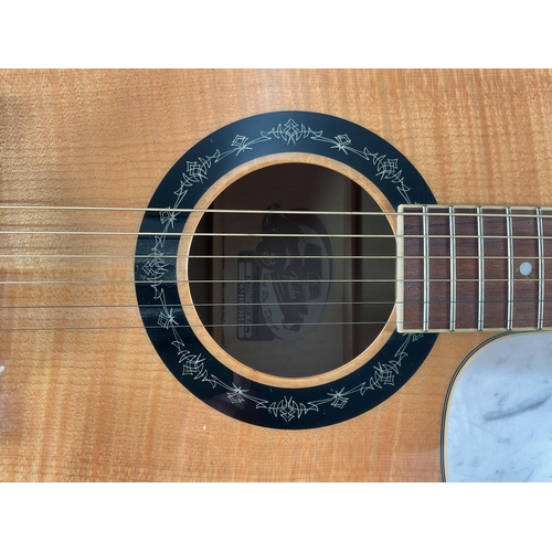 1320 - A Fender T-Bucket 400CE electric- acoustic guitar serial number CSJ11002195 having natural finish fl... 