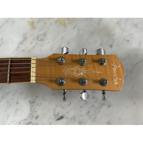 1320 - A Fender T-Bucket 400CE electric- acoustic guitar serial number CSJ11002195 having natural finish fl... 