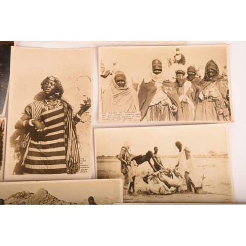 1322 - A collection of 1920s/30s postcards featuring various subjects including an unusual series of Captai... 