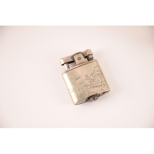 164 - A collection of silver comprising an art deco perpetual calendar, two crystal scent bottles, a trio ... 