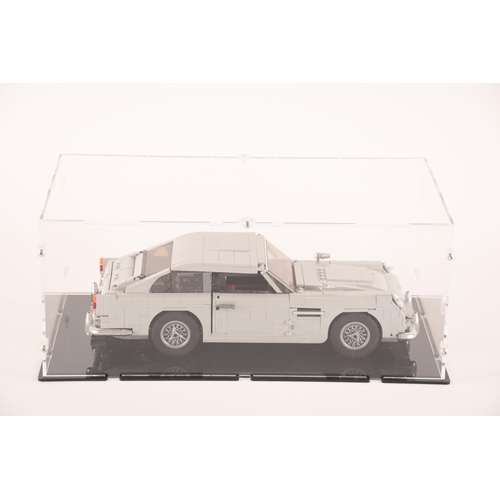 147 - A pre constructed Lego Aston Martin DB5 in custom made display case, 30 x 10cm not including case. I... 