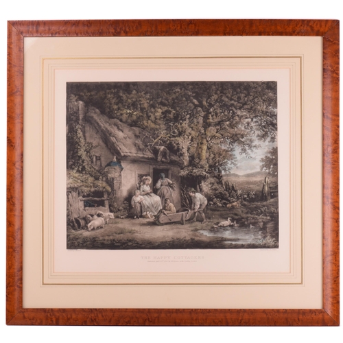 22 - After George Morland (1763-1804), six coloured engravings, comprising: 'The Fern Gatherers', mezzoti... 