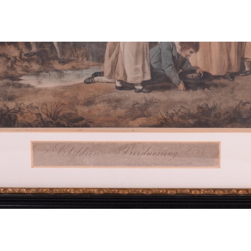 22 - After George Morland (1763-1804), six coloured engravings, comprising: 'The Fern Gatherers', mezzoti... 