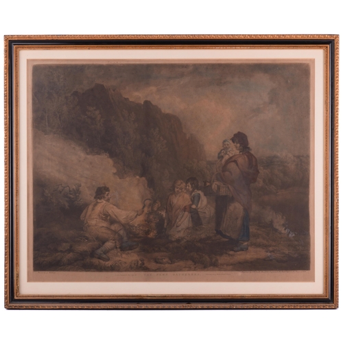 22 - After George Morland (1763-1804), six coloured engravings, comprising: 'The Fern Gatherers', mezzoti... 