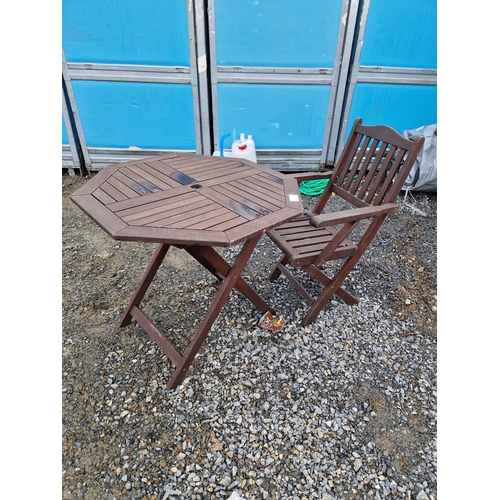 Garden table and chair