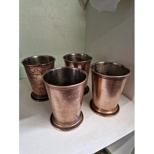 4 COPPER GOBLETS