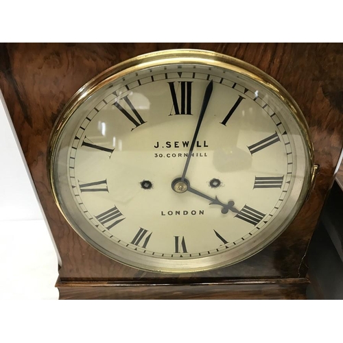 1377 - A good quality walnut cased 19thC striking bracket clock with original bracket by John Sewill, 30 Co... 