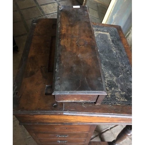 1399 - Victorian walnut Davenport for restoration.