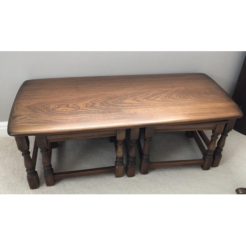 1403 - Nest of 3 Ercol tables.